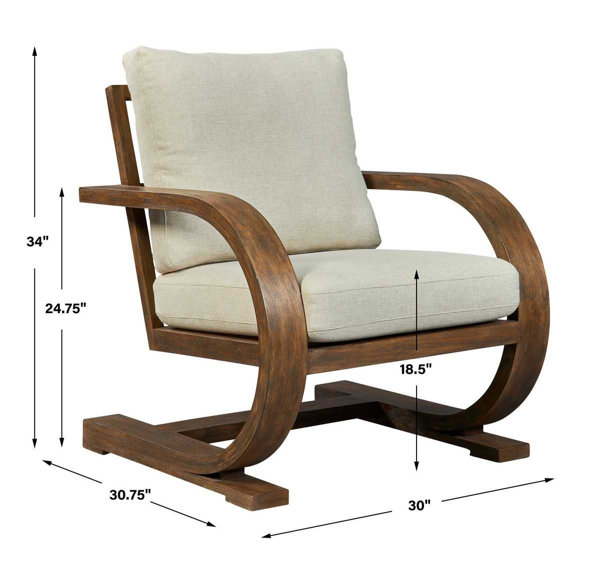 Bedrich Accent Chair – Furniture by Uttermost | Sutter & Vale