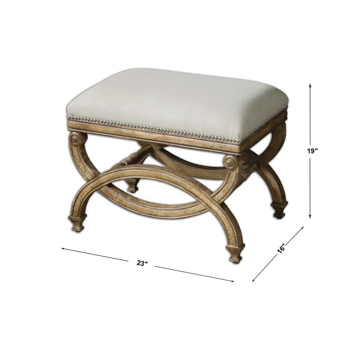 Karline Small Bench – Furniture by Uttermost | Sutter & Vale