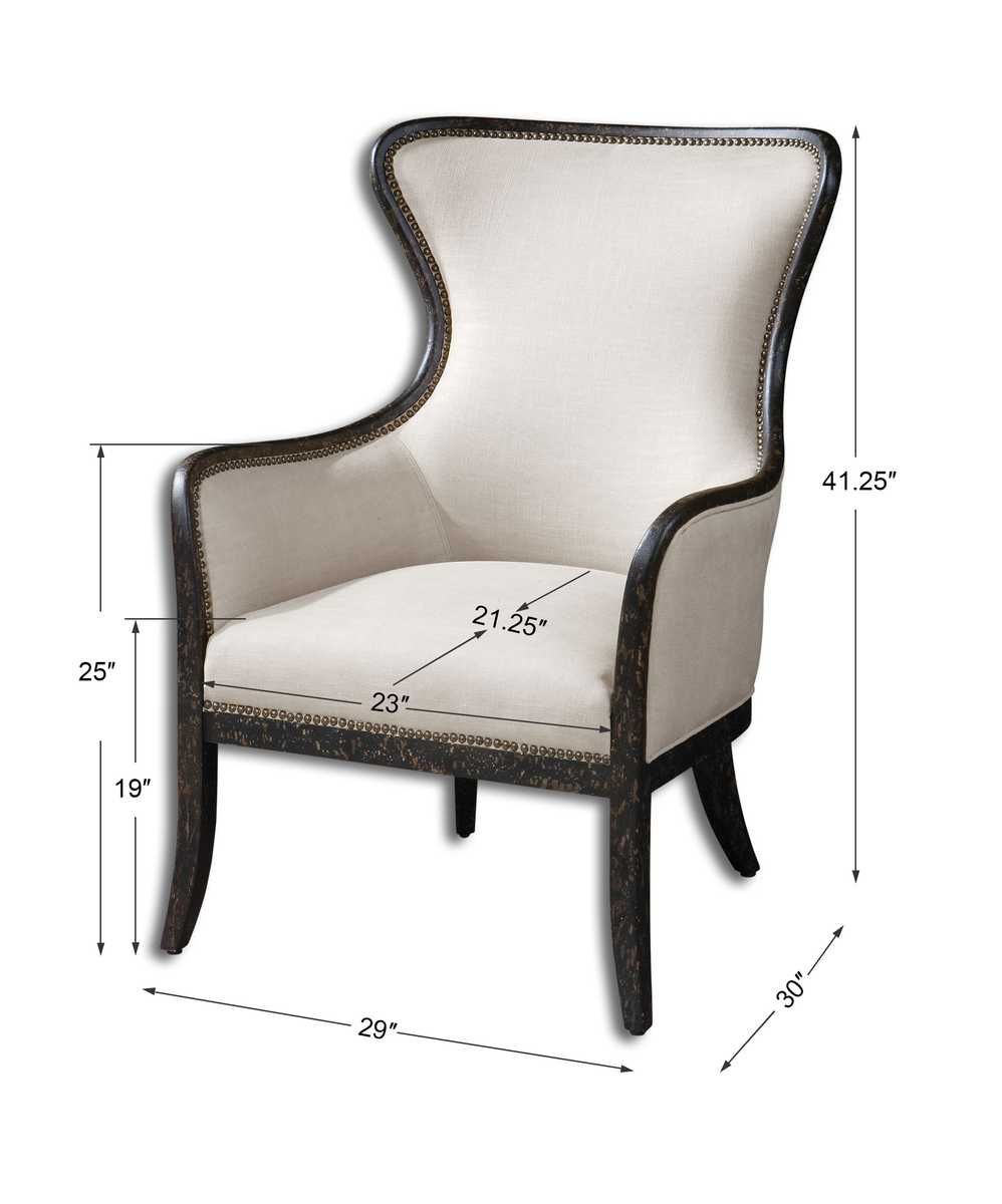 Sandy Wing Chair by Uttermost