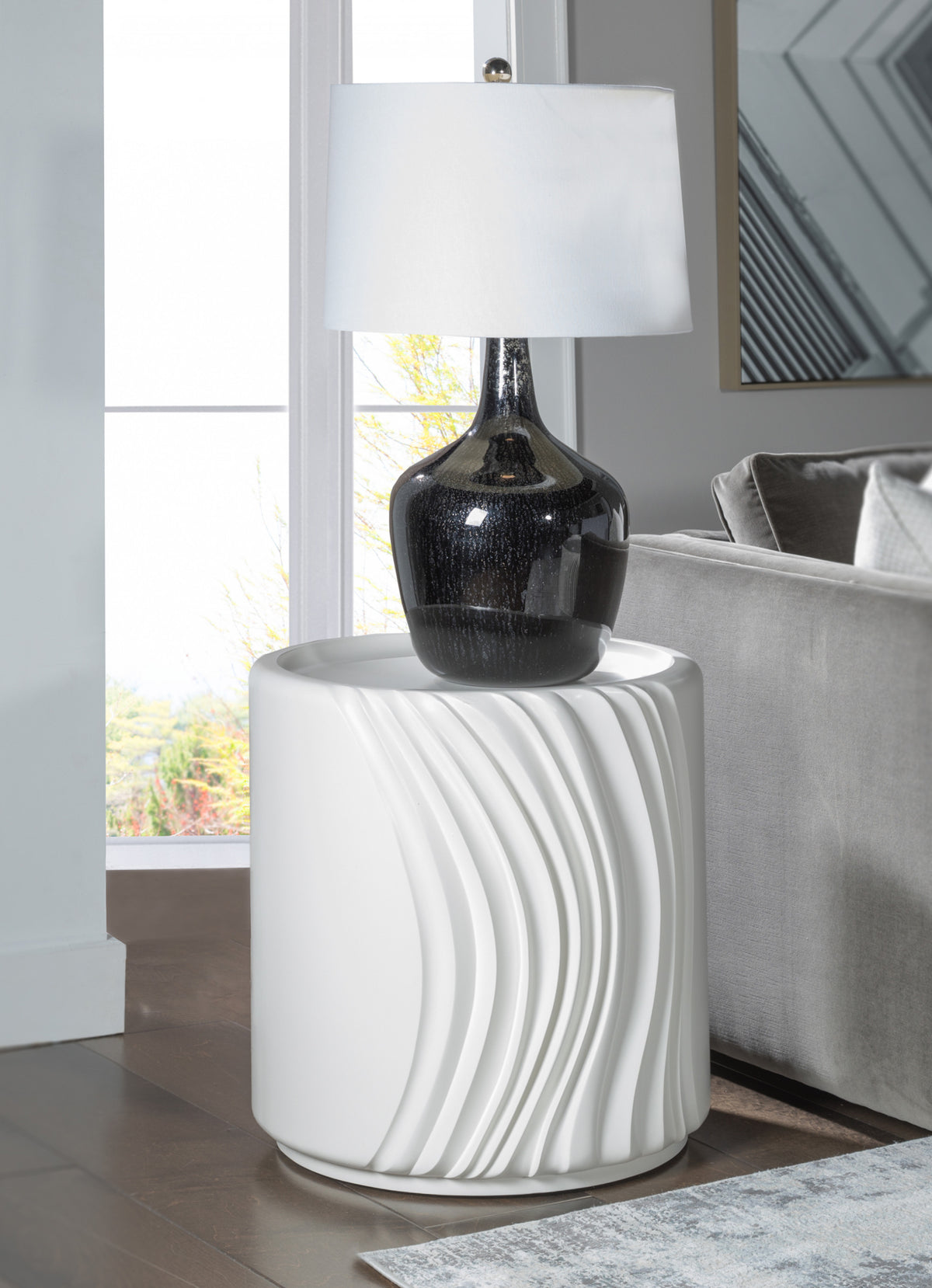 Volante Round Drum End Table