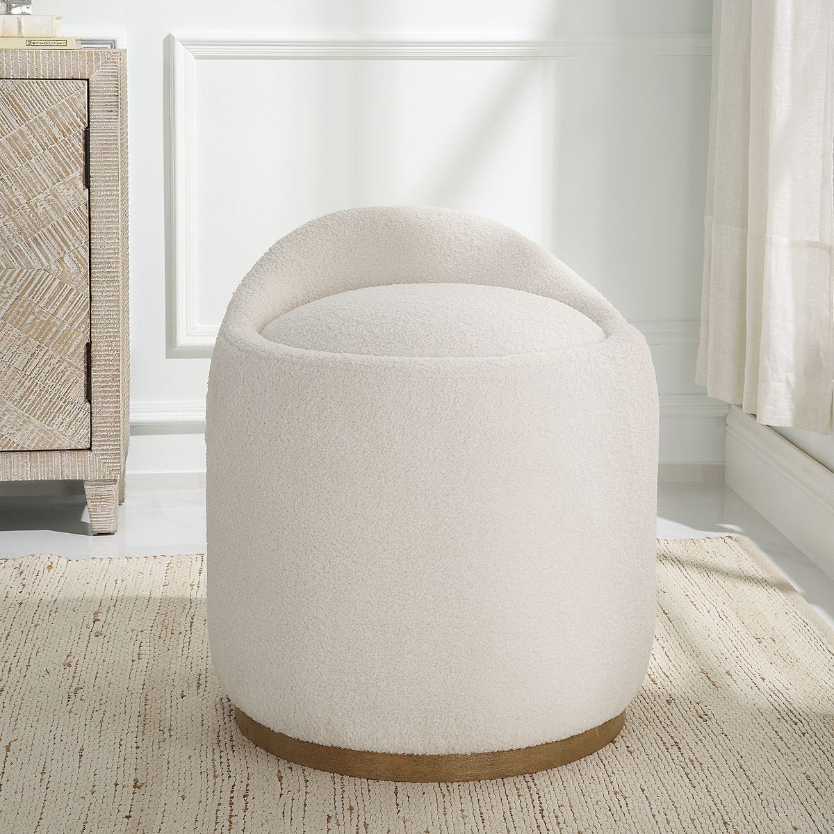Swirl Swivel Ottoman – Furniture by Uttermost | Sutter & Vale