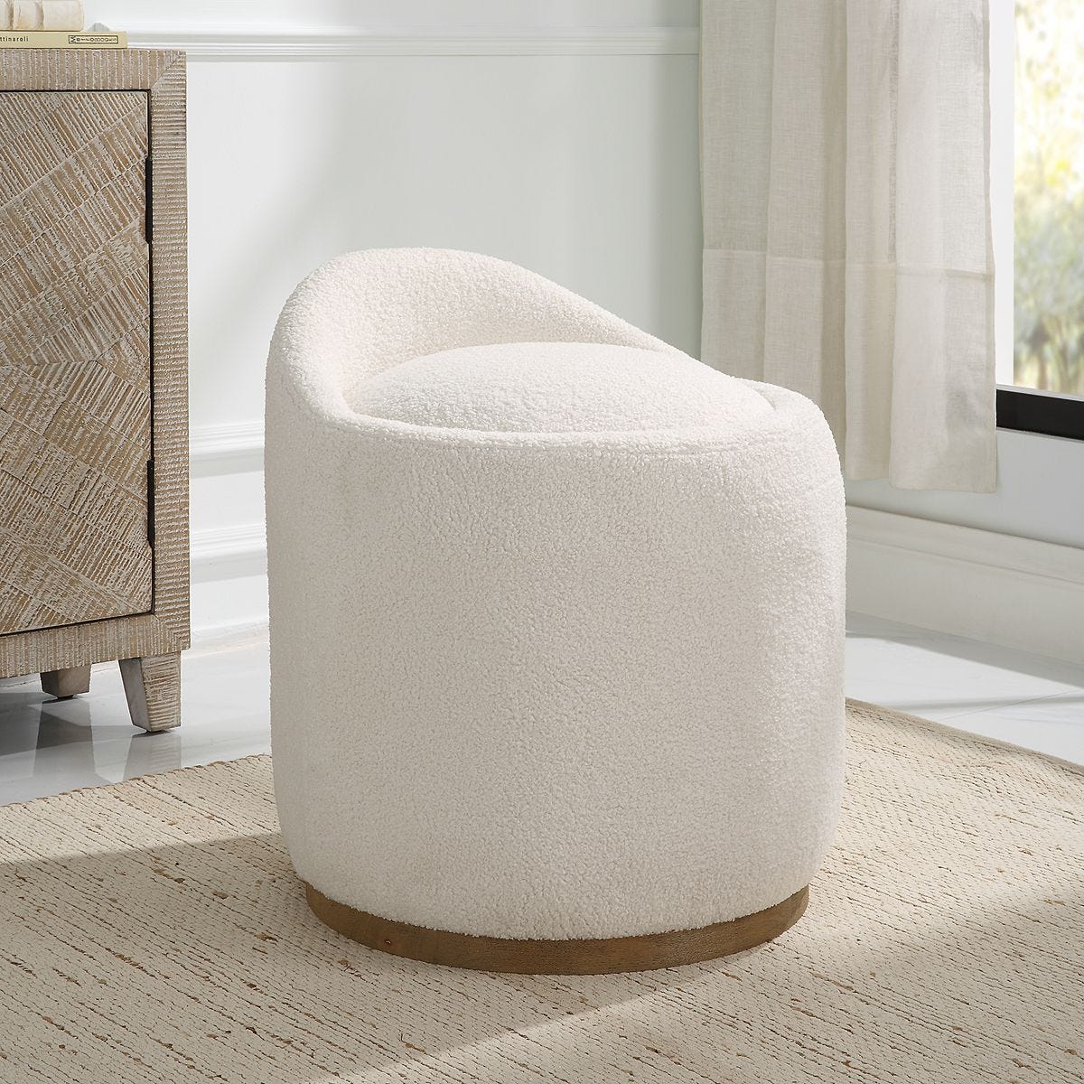 Swirl Swivel Ottoman – Furniture by Uttermost | Sutter & Vale