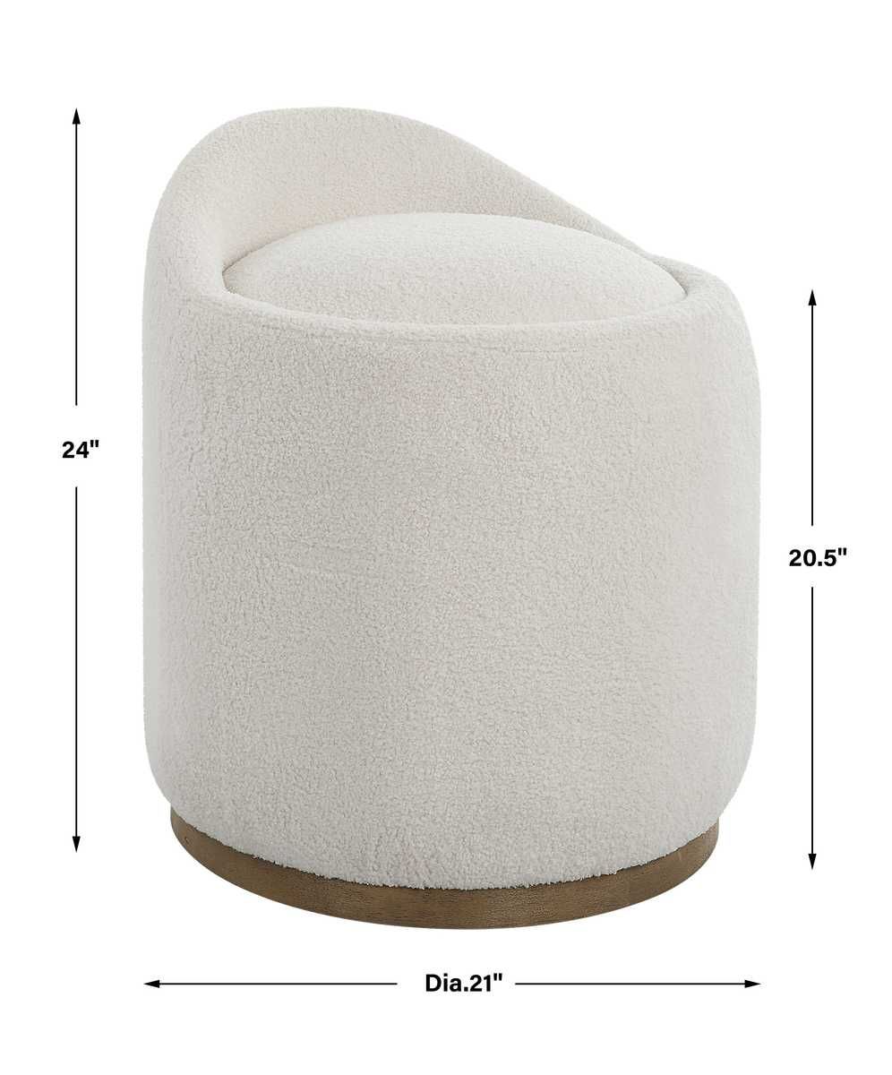 Swirl Swivel Ottoman – Furniture by Uttermost | Sutter & Vale
