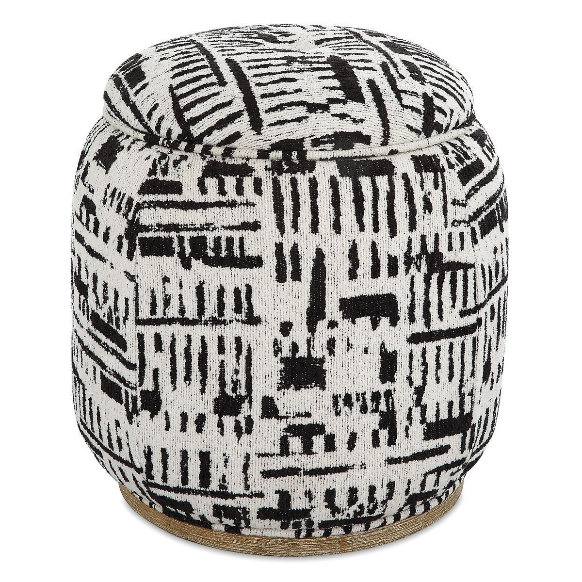 Dialogue Ottoman, Black – Furniture by Uttermost | Sutter & Vale