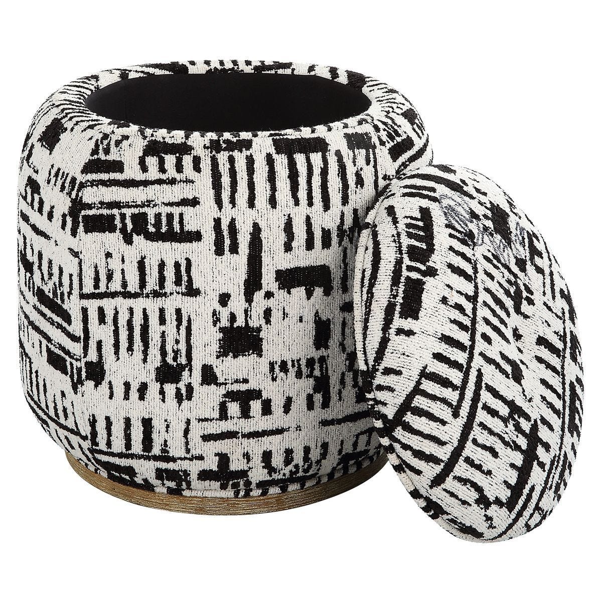 Dialogue Ottoman, Black – Furniture by Uttermost | Sutter & Vale