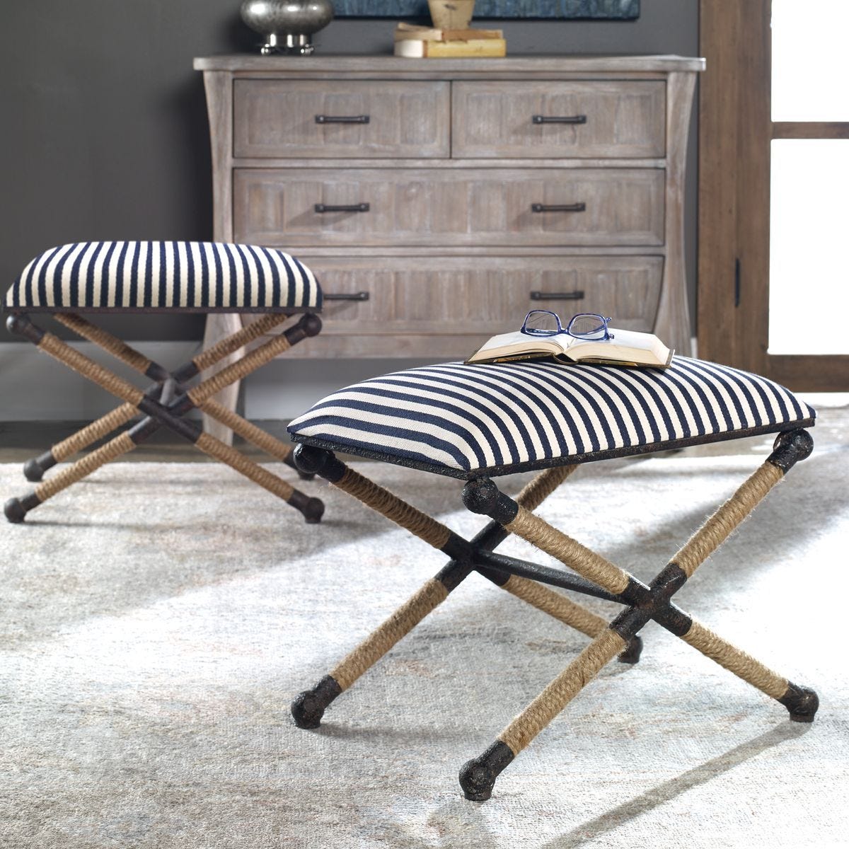 Braddock Small Bench – Furniture by Uttermost | Sutter & Vale