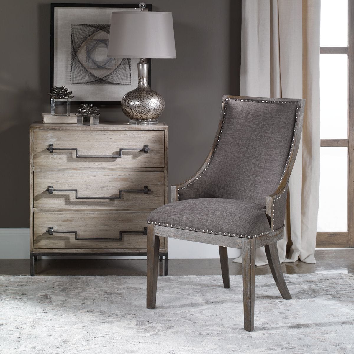 Aidrian Accent Chair – Furniture by Uttermost | Sutter & Vale