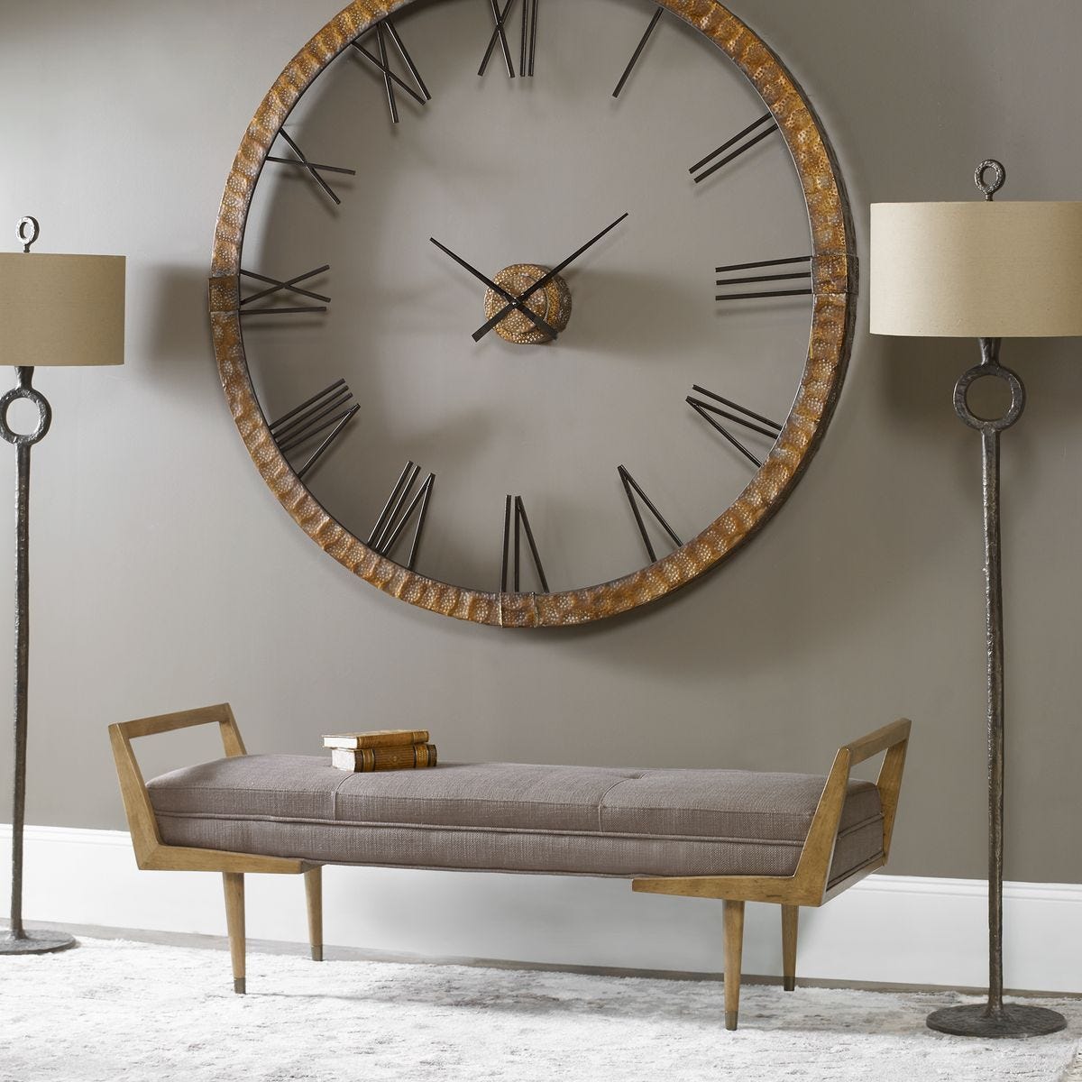 Waylon Bench, Taupe Gray – Furniture by Uttermost | Sutter & Vale