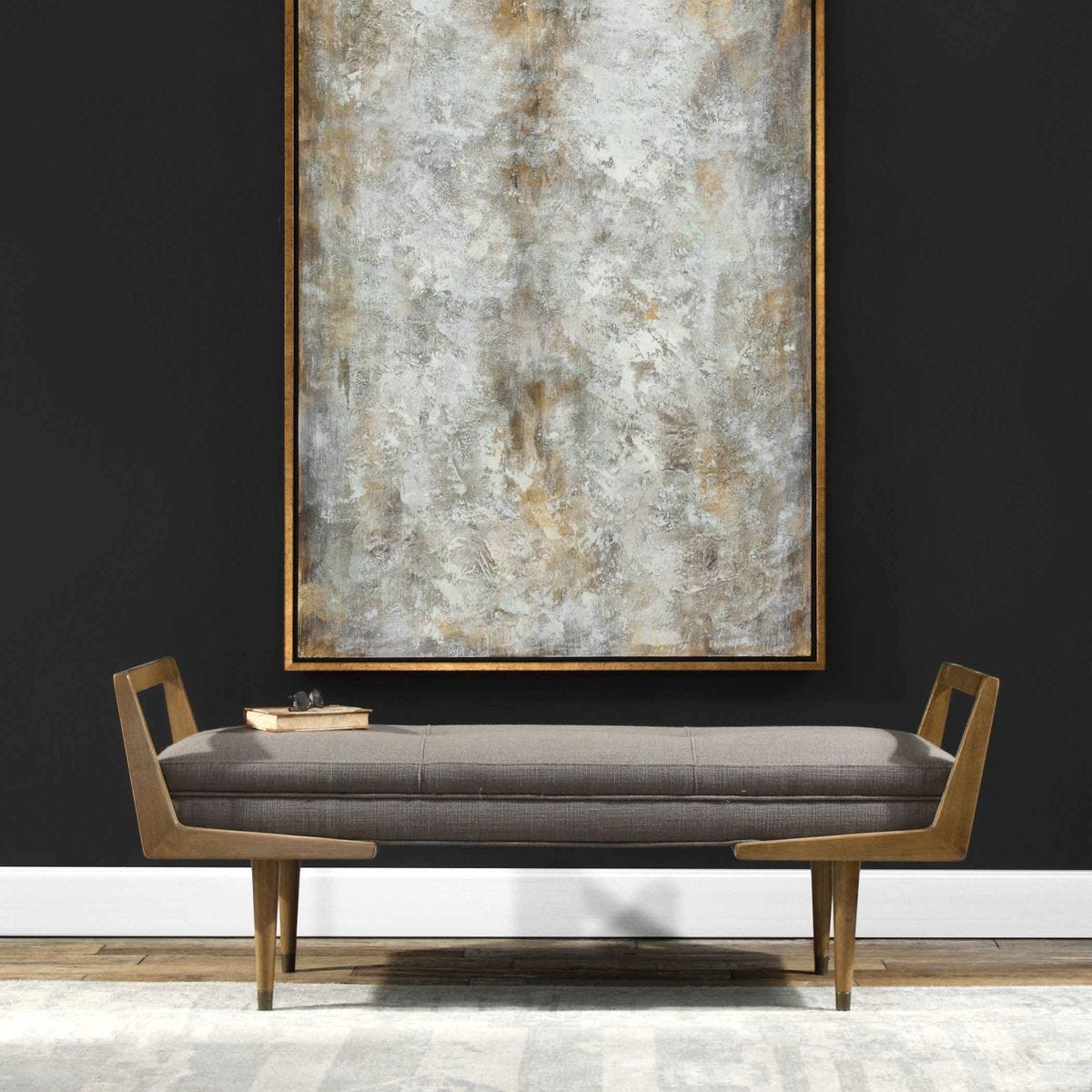 Waylon Bench, Taupe Gray – Furniture by Uttermost | Sutter & Vale