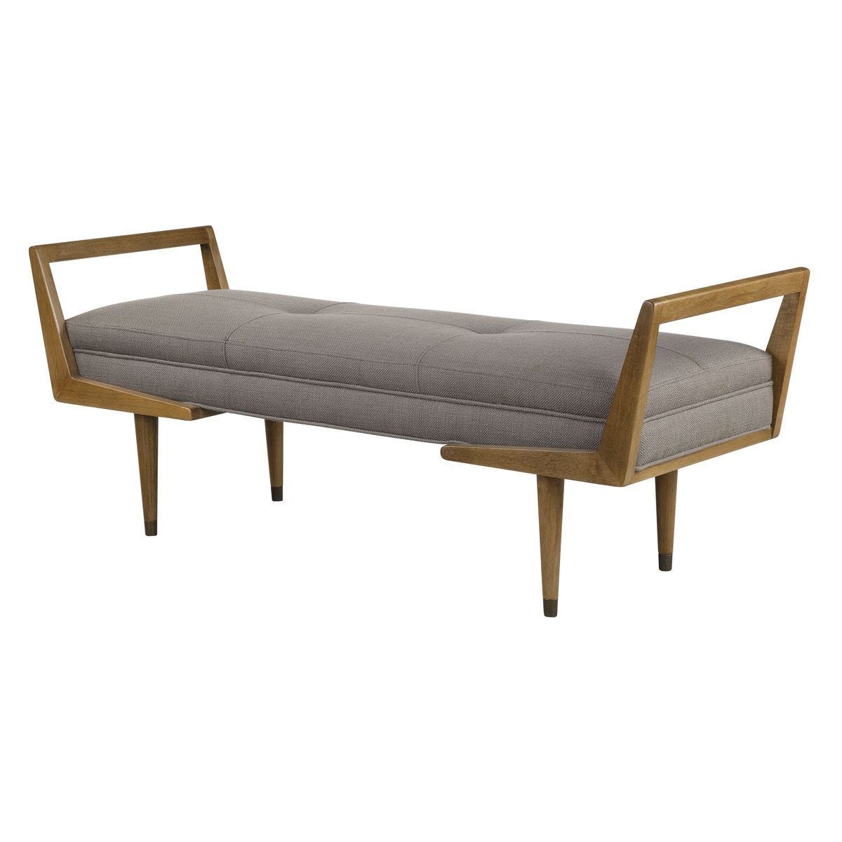 Waylon Bench, Taupe Gray – Furniture by Uttermost | Sutter & Vale