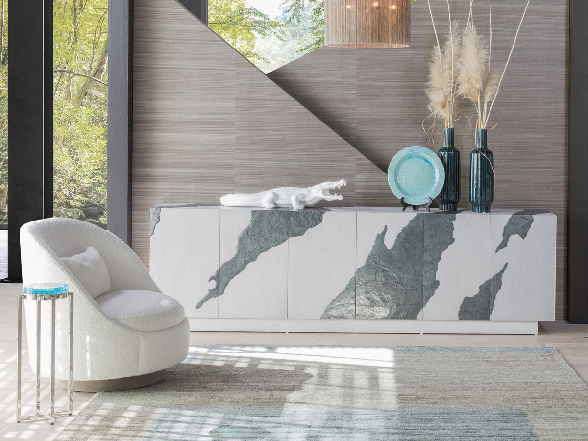 Contango White Long Media Console