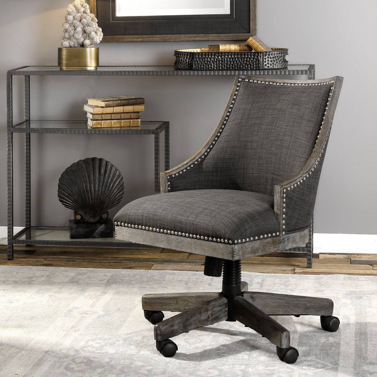 Aidrian Desk Chair – Furniture by Uttermost | Sutter & Vale