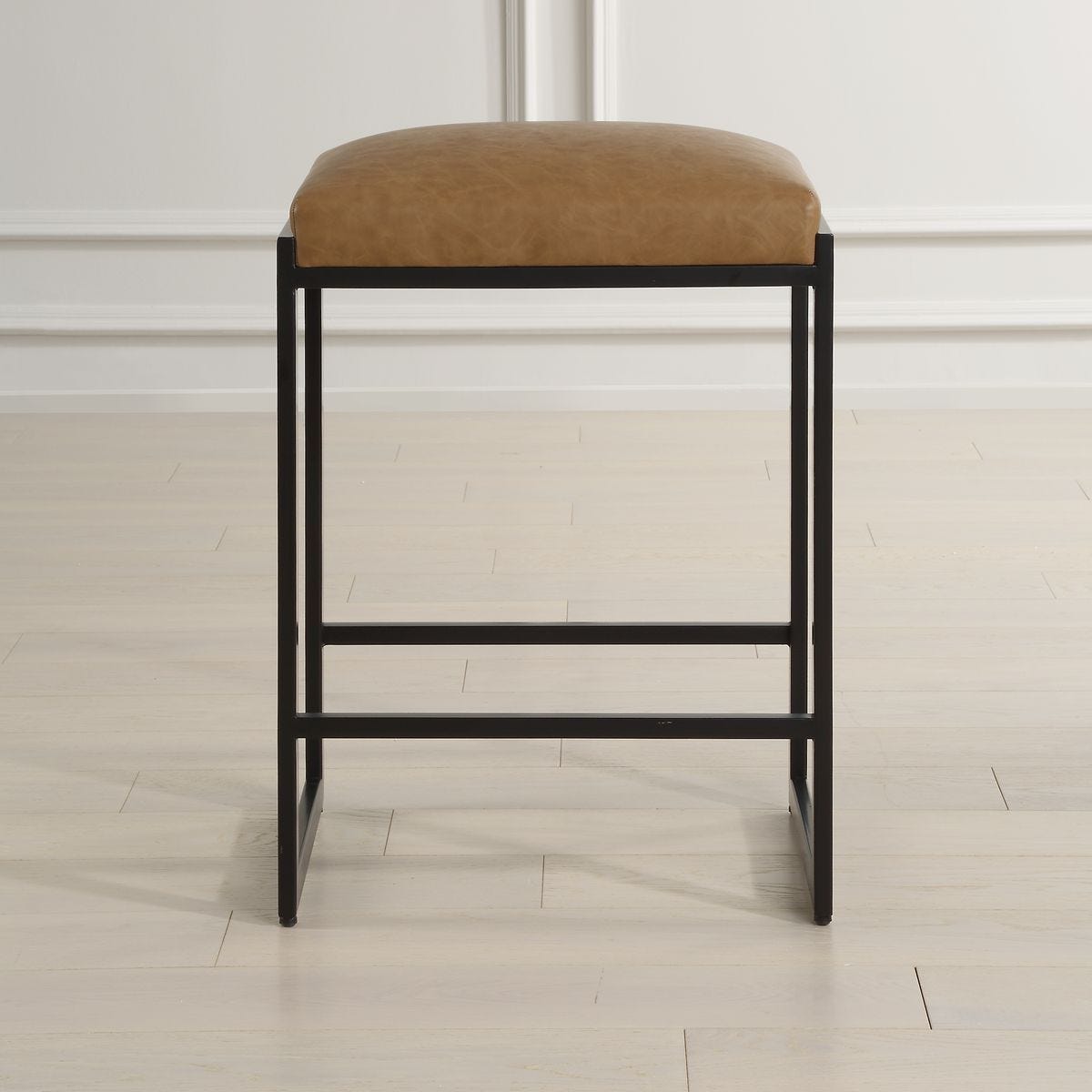 Atticus Counter Stool, Black – Furniture by Uttermost | Sutter & Vale
