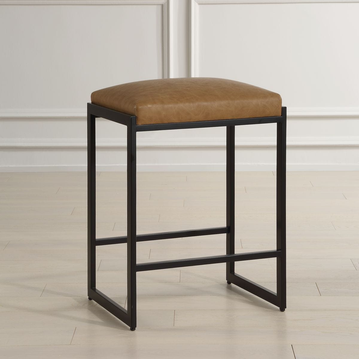 Atticus Counter Stool, Black – Furniture by Uttermost | Sutter & Vale