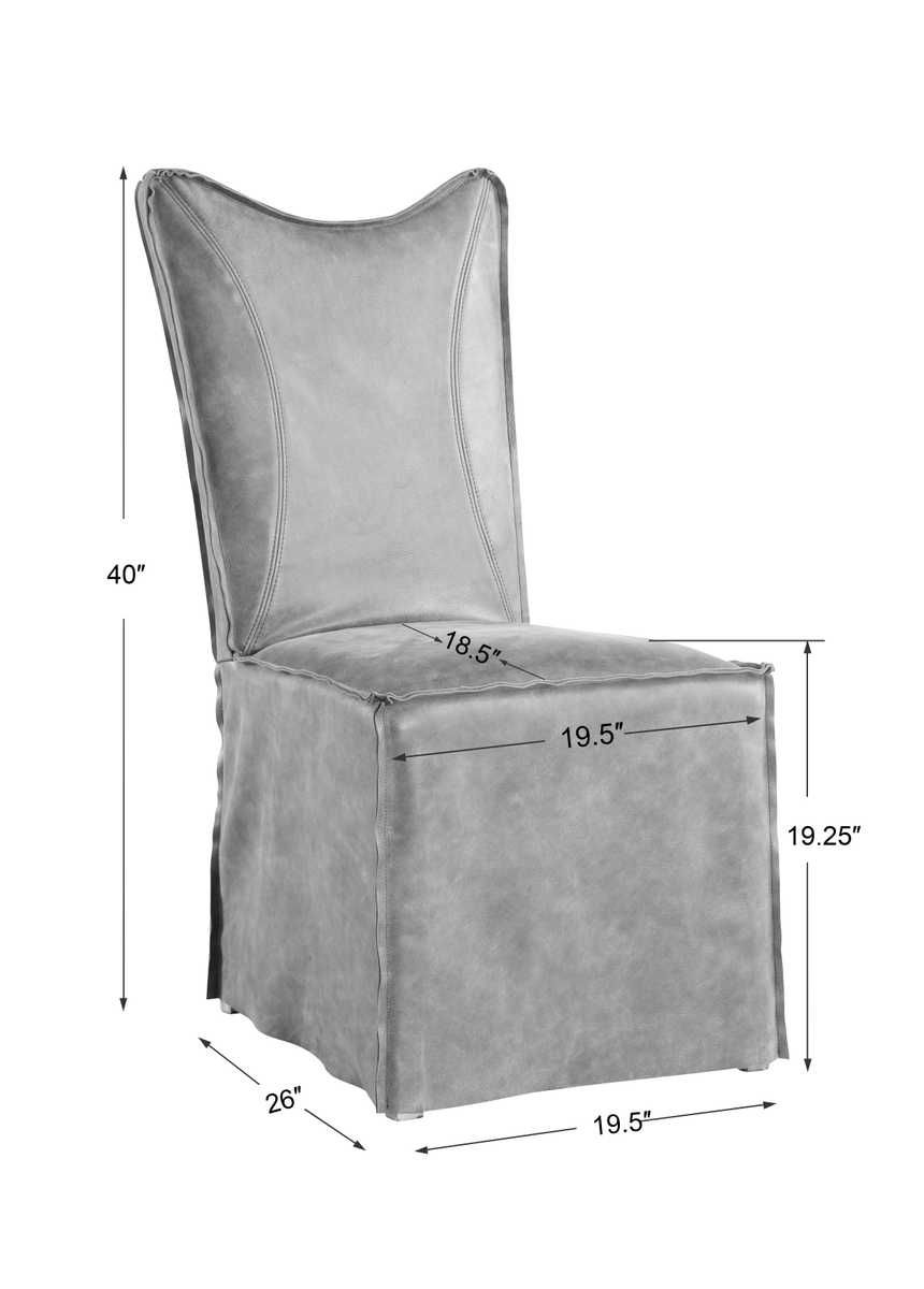Delroy Armless Chair, Cognac, 2 Per Box, Priced Each – Furniture by Uttermost | Sutter & Vale