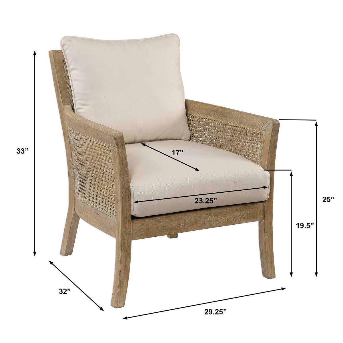 Encore Armchair, Natural – Furniture by Uttermost | Sutter & Vale
