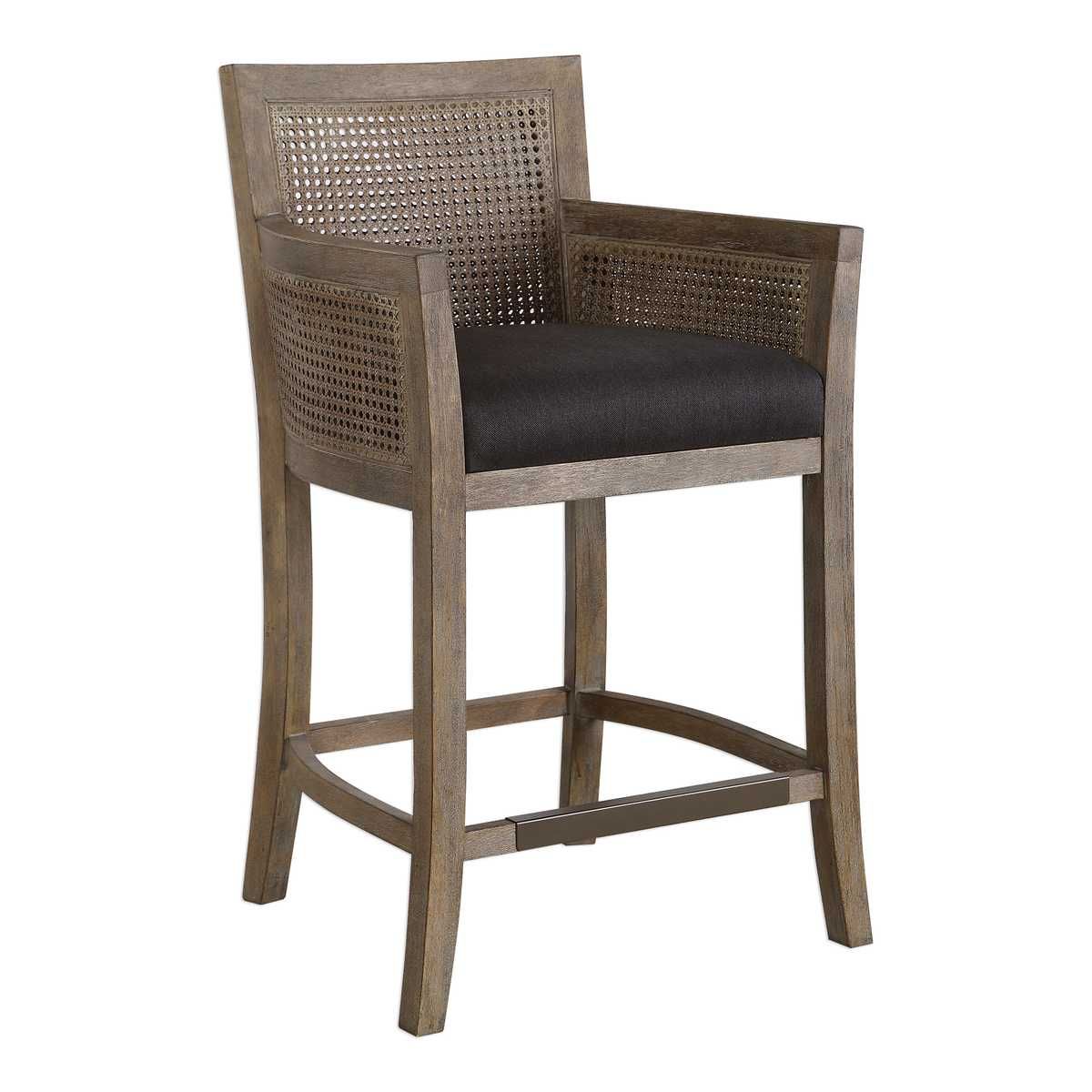 Encore Counter Stool, Gray – Furniture by Uttermost | Sutter & Vale