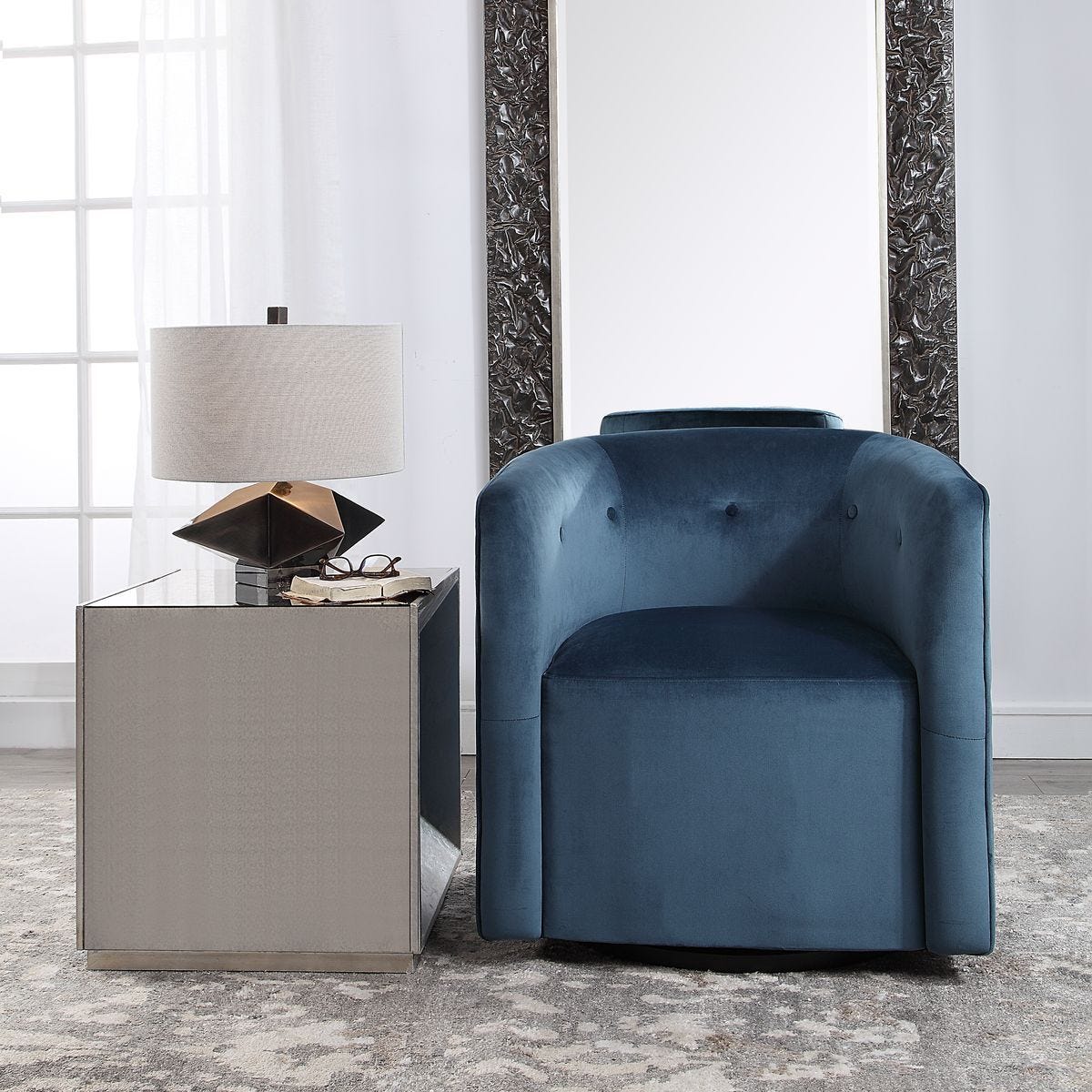 Mallorie Swivel Chair – Furniture by Uttermost | Sutter & Vale