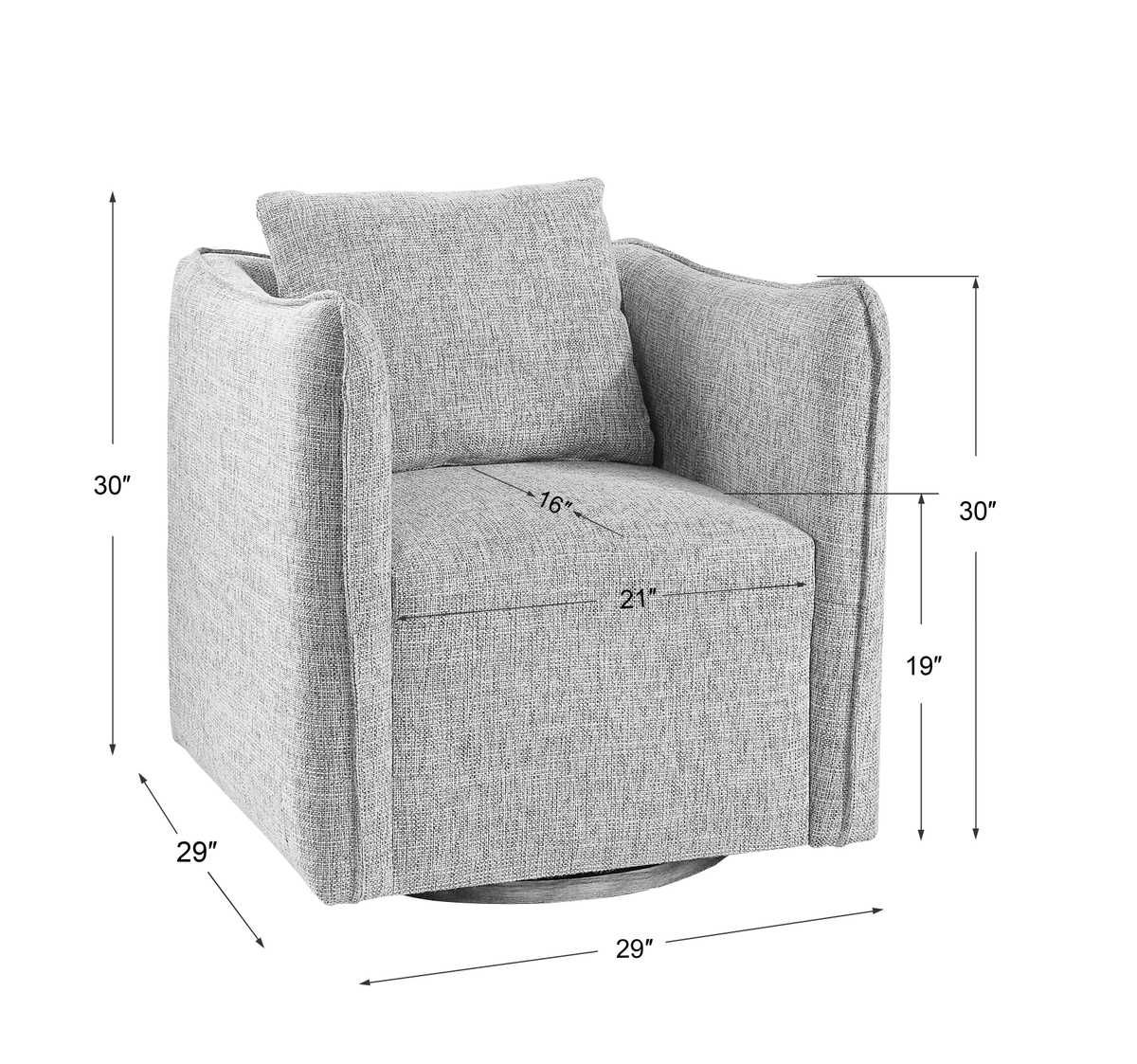 Corben Swivel Chair, Stone – Furniture by Uttermost | Sutter & Vale
