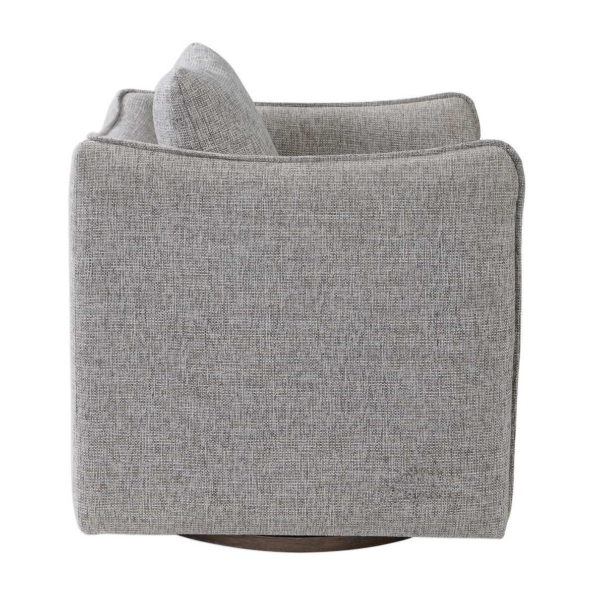 Corben Swivel Chair, Stone – Furniture by Uttermost | Sutter & Vale