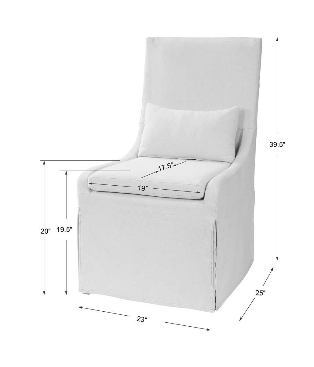 Coley Armless Chair, Linen – Furniture by Uttermost | Sutter & Vale