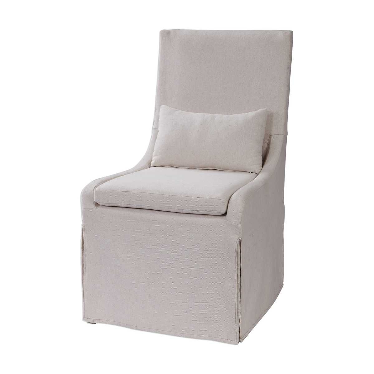 Coley Armless Chair, Linen – Furniture by Uttermost | Sutter & Vale