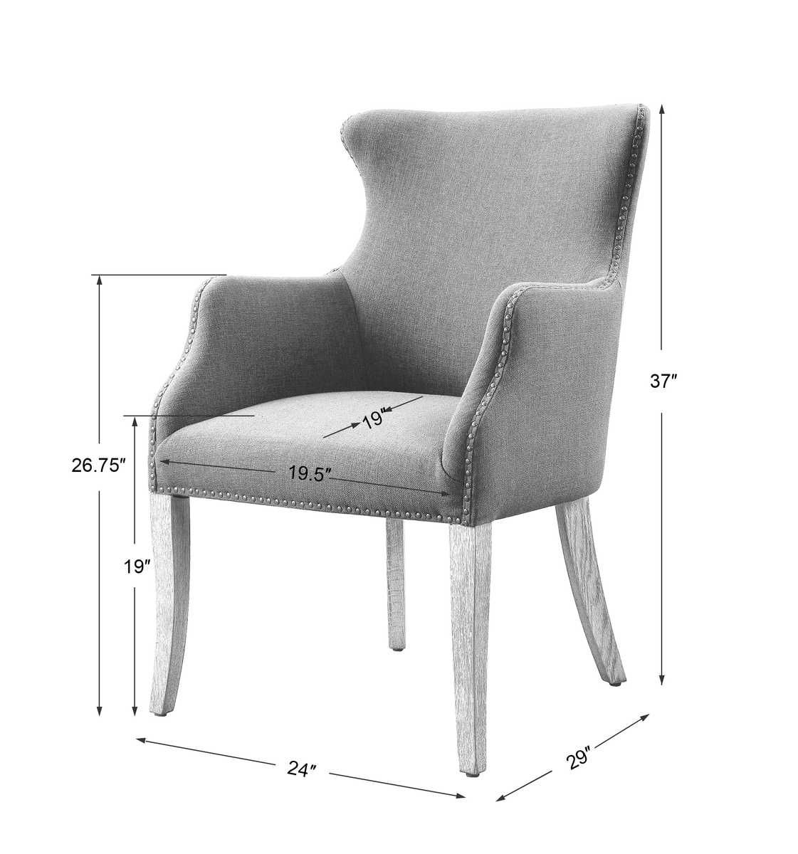 Yareena Wing Chair – Furniture by Uttermost | Sutter & Vale