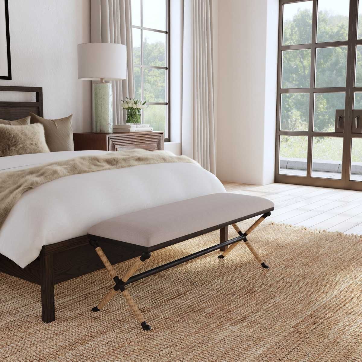 Firth Bench, Oatmeal – Furniture by Uttermost | Sutter & Vale