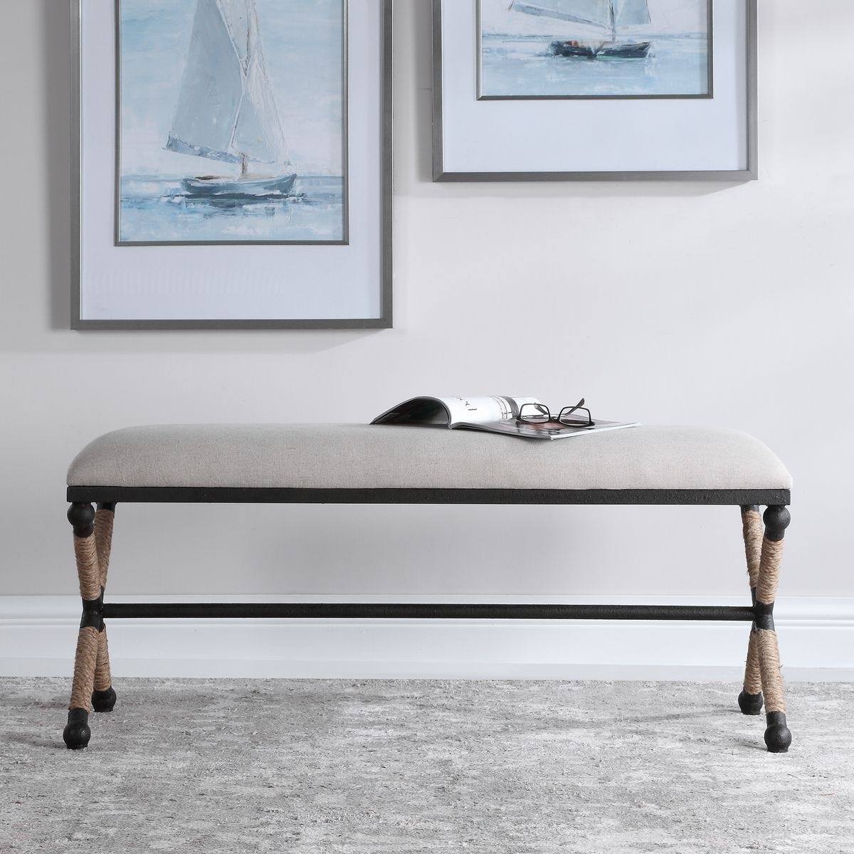 Firth Bench, Oatmeal – Furniture by Uttermost | Sutter & Vale