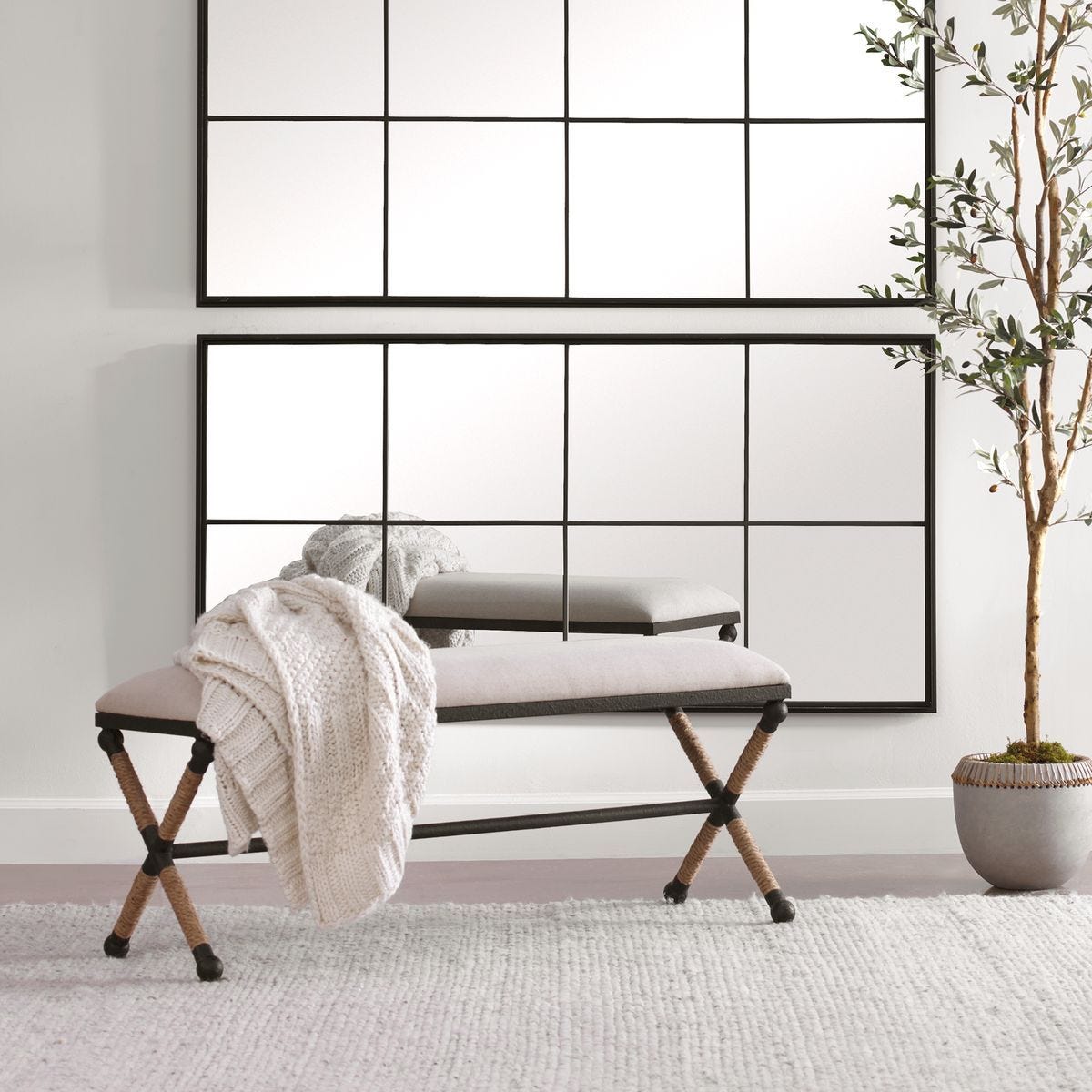 Firth Bench, Oatmeal – Furniture by Uttermost | Sutter & Vale