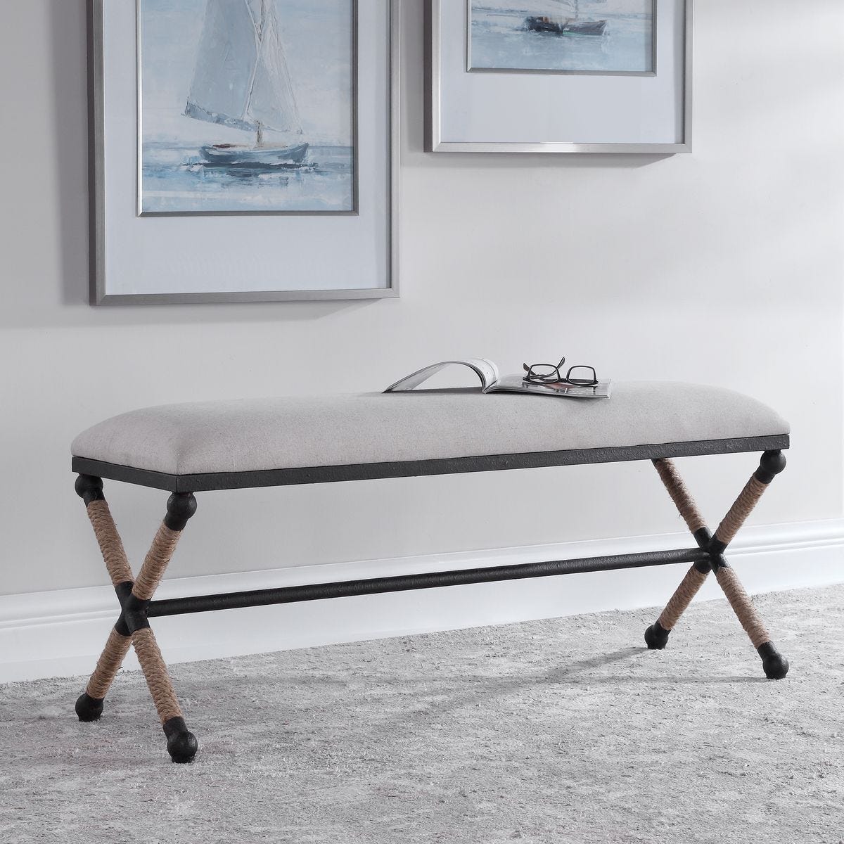 Firth Bench, Oatmeal – Furniture by Uttermost | Sutter & Vale