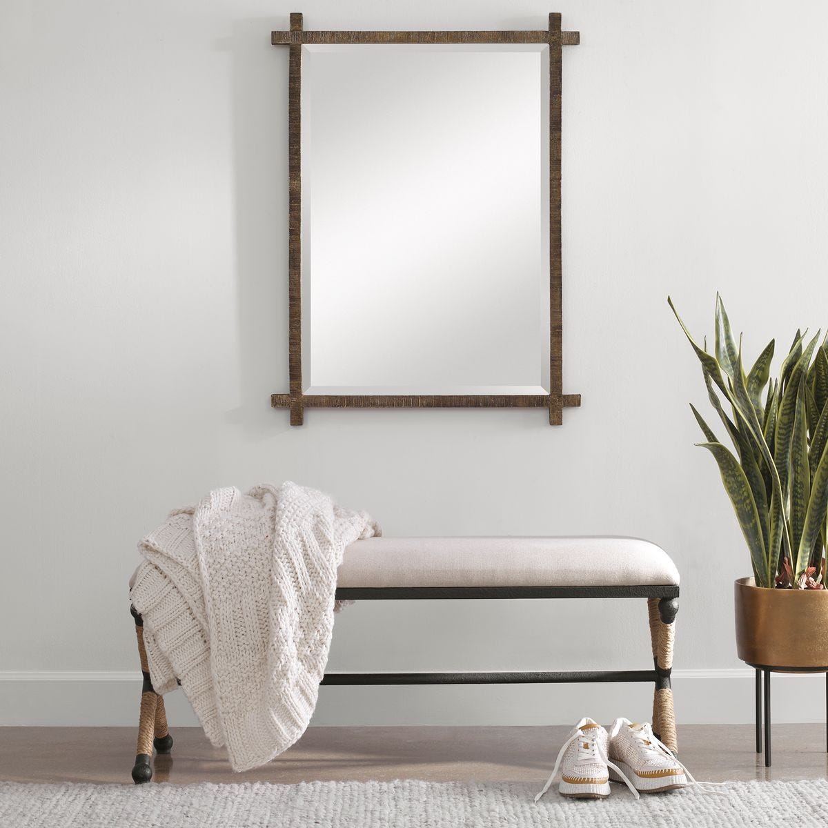 Firth Bench, Oatmeal – Furniture by Uttermost | Sutter & Vale