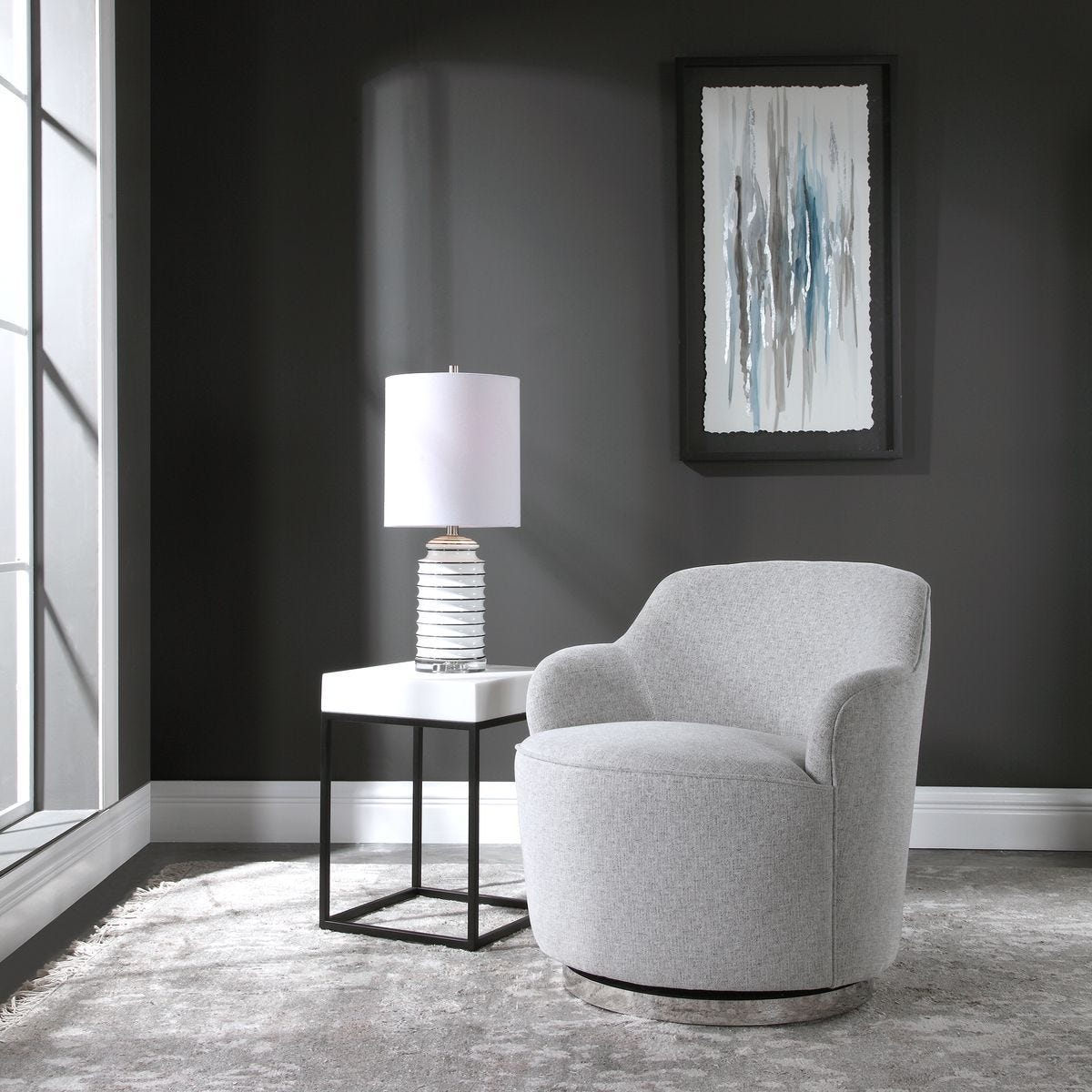 Hobart Swivel Chair – Furniture by Uttermost | Sutter & Vale