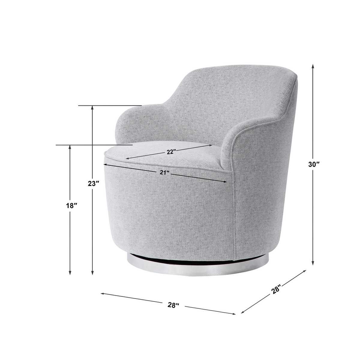Hobart Swivel Chair – Furniture by Uttermost | Sutter & Vale