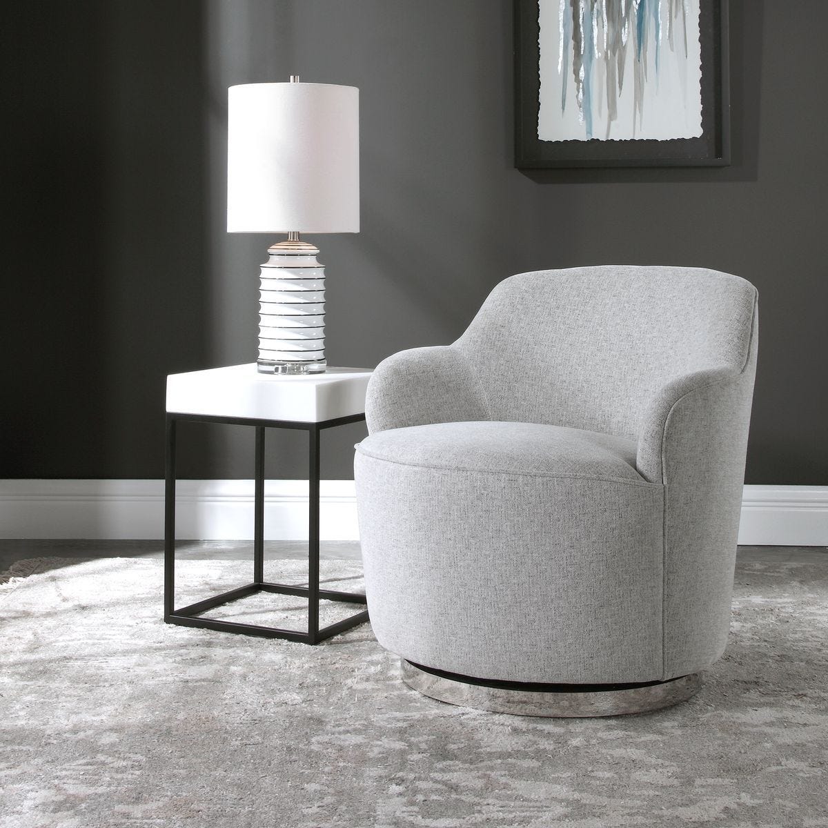 Hobart Swivel Chair – Furniture by Uttermost | Sutter & Vale