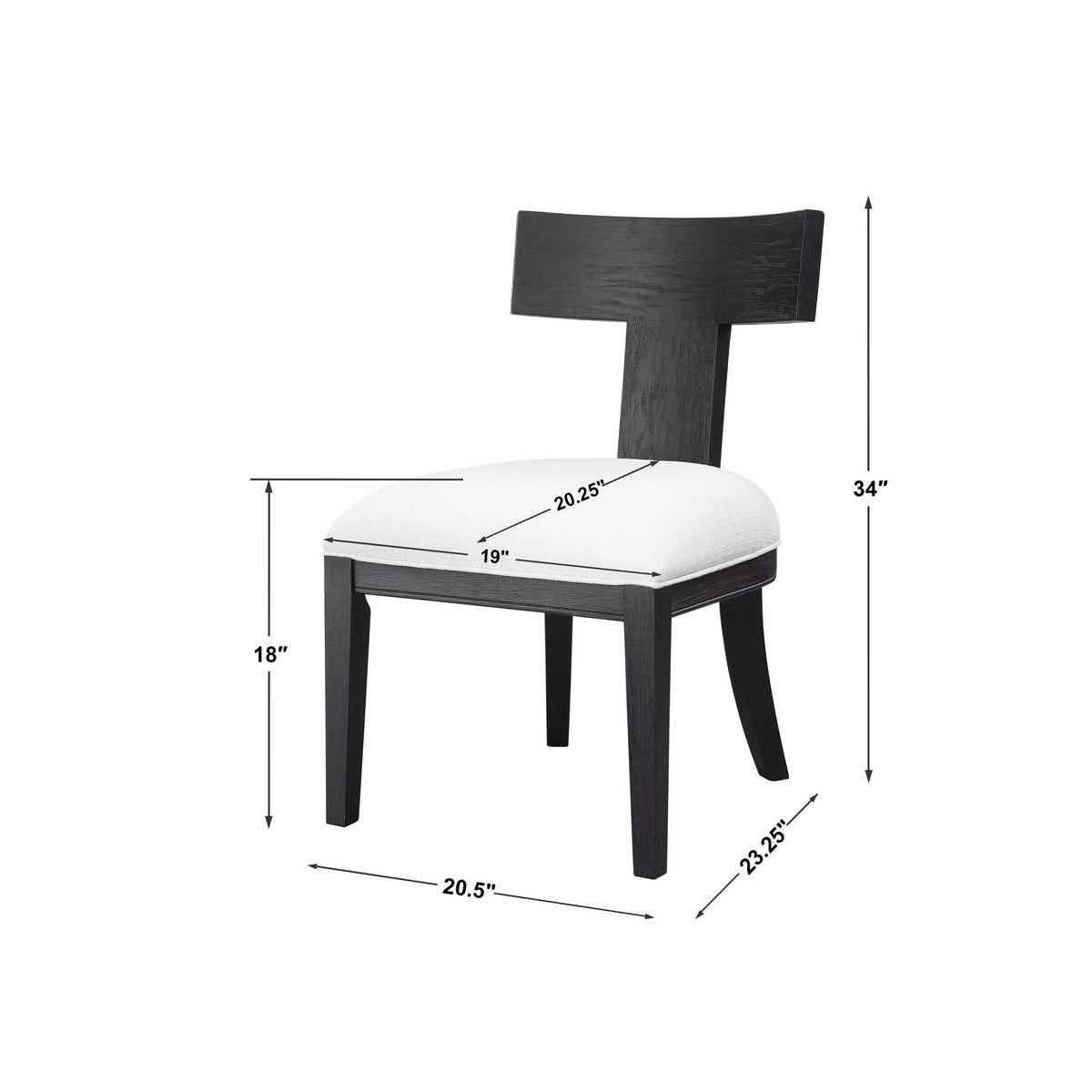 Idris Armless Chair, Charcoal