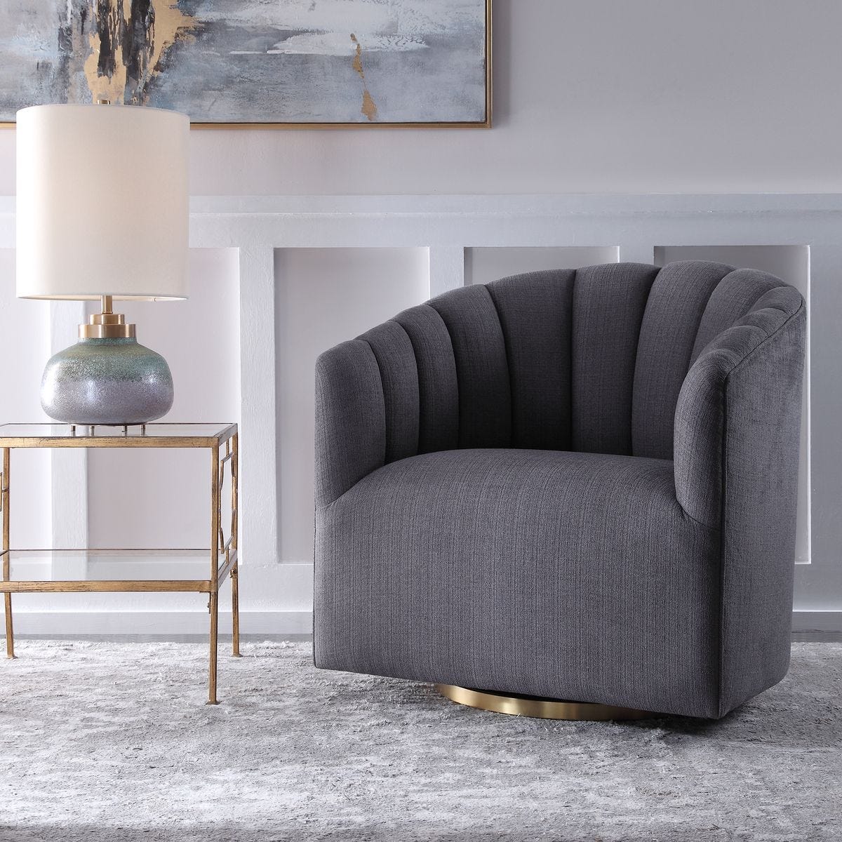 Cuthbert Swivel Chair – Furniture by Uttermost | Sutter & Vale
