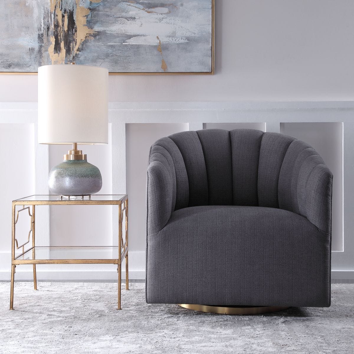 Cuthbert Swivel Chair – Furniture by Uttermost | Sutter & Vale