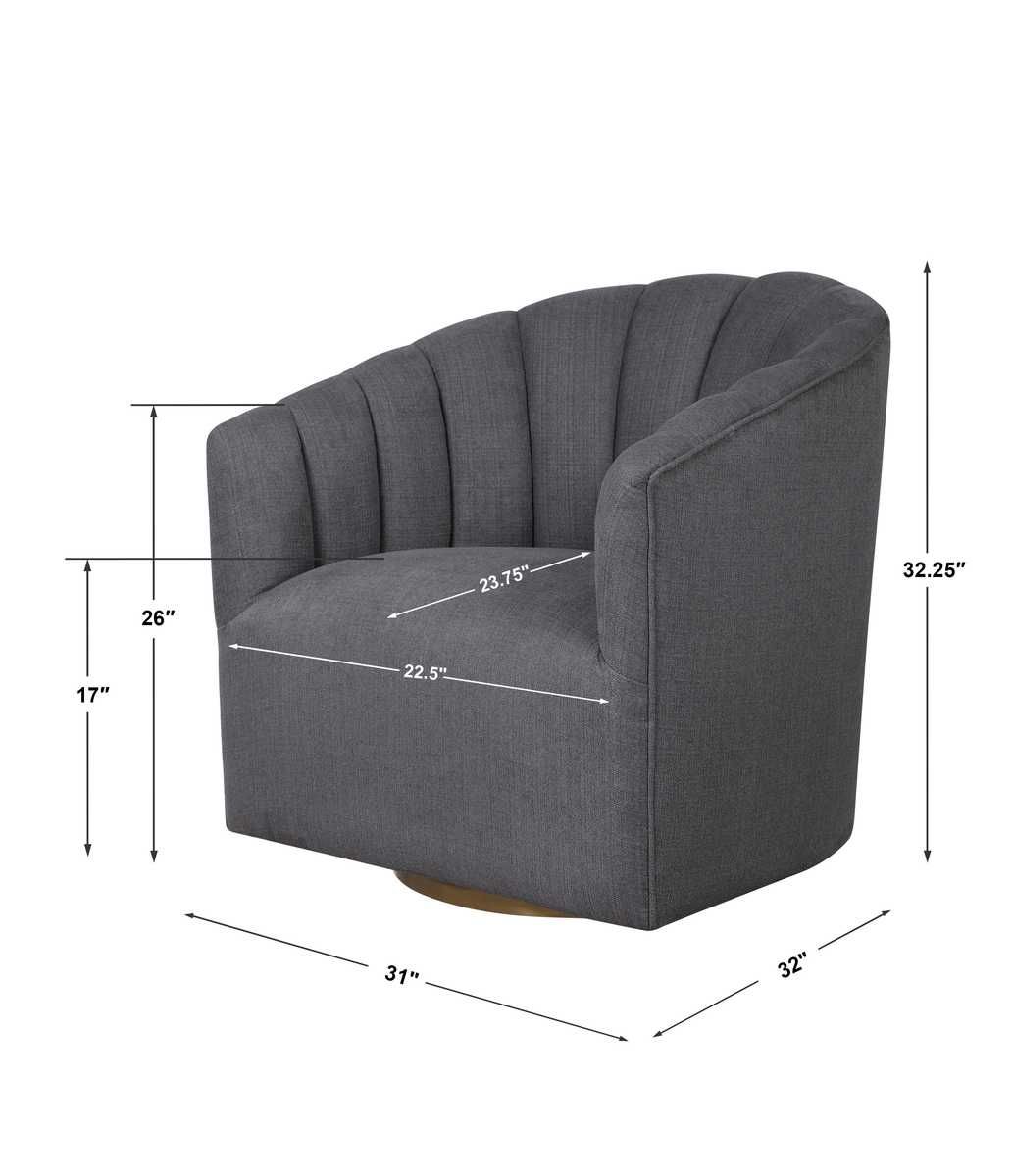 Cuthbert Swivel Chair – Furniture by Uttermost | Sutter & Vale