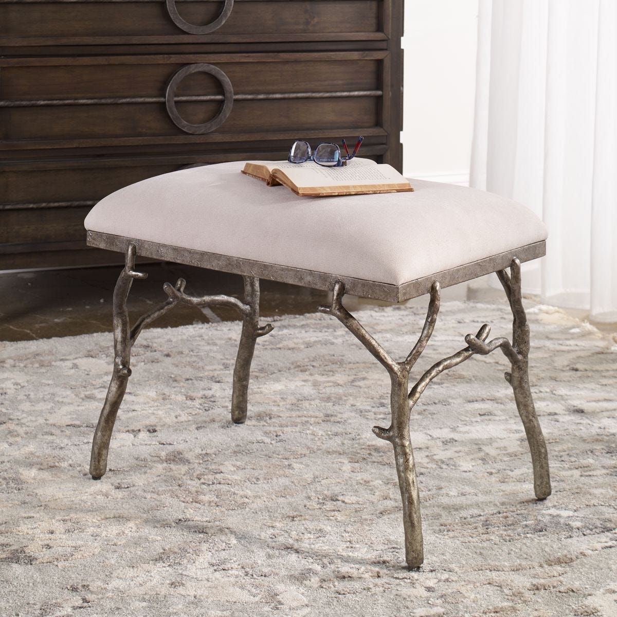Lismore Small Bench – Furniture by Uttermost | Sutter & Vale