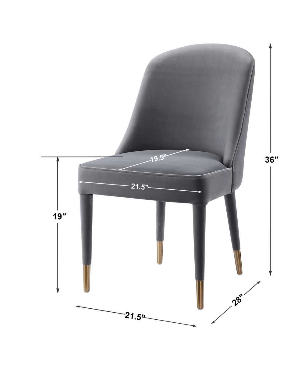 Brie Armless Chair, Gray, 2 Per Box, Priced Each – Furniture by Uttermost | Sutter & Vale