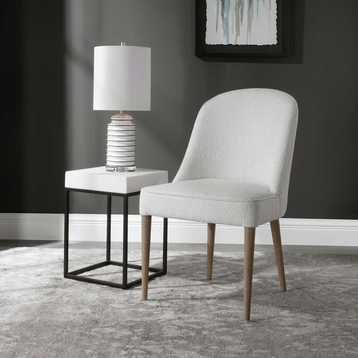 Brie Armless Chair, White, 2 Per Box, Priced Each – Furniture by Uttermost | Sutter & Vale