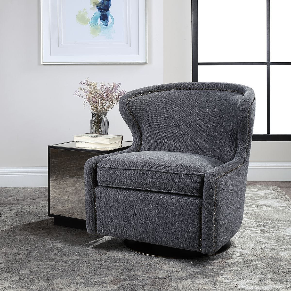 Biscay Swivel Chair – Furniture by Uttermost | Sutter & Vale