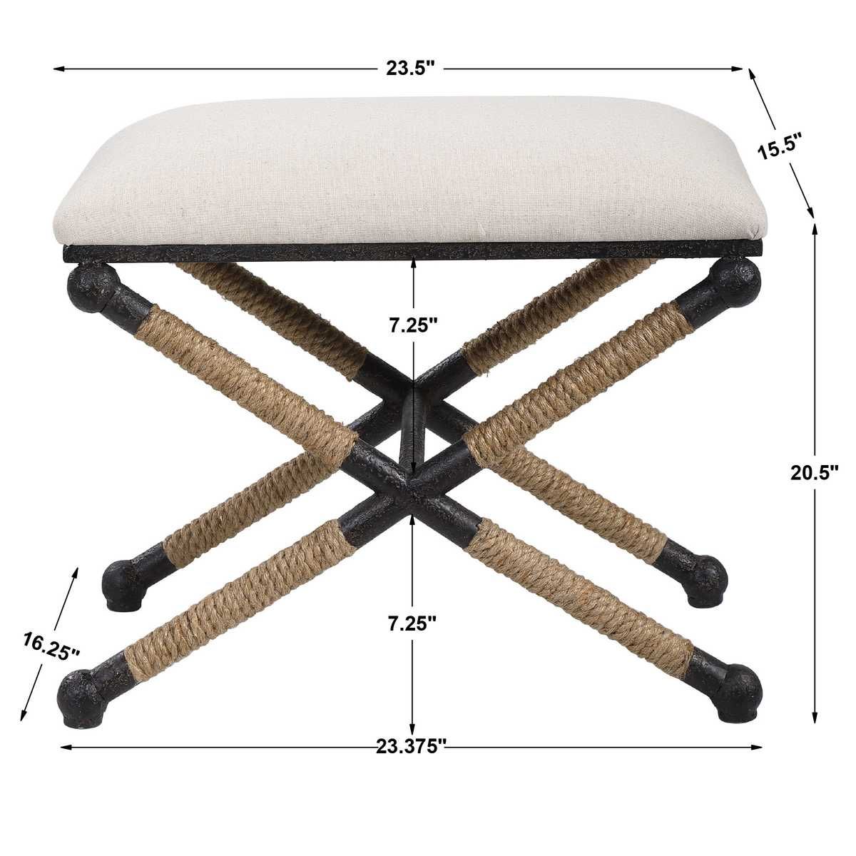 Firth Small Bench, Oatmeal – Furniture by Uttermost | Sutter & Vale