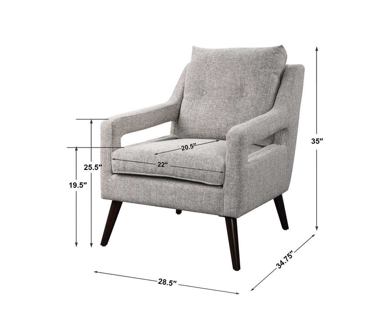 O'Brien Armchair, Stone – Furniture by Uttermost | Sutter & Vale