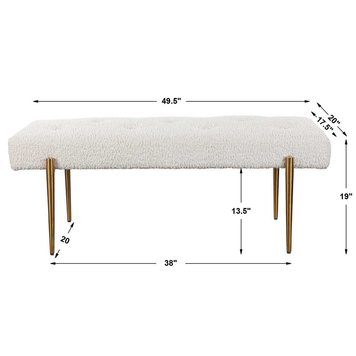 Olivier Bench, Natural – Furniture by Uttermost | Sutter & Vale