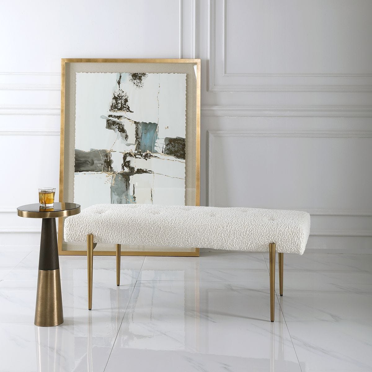 Olivier Bench, Natural – Furniture by Uttermost | Sutter & Vale