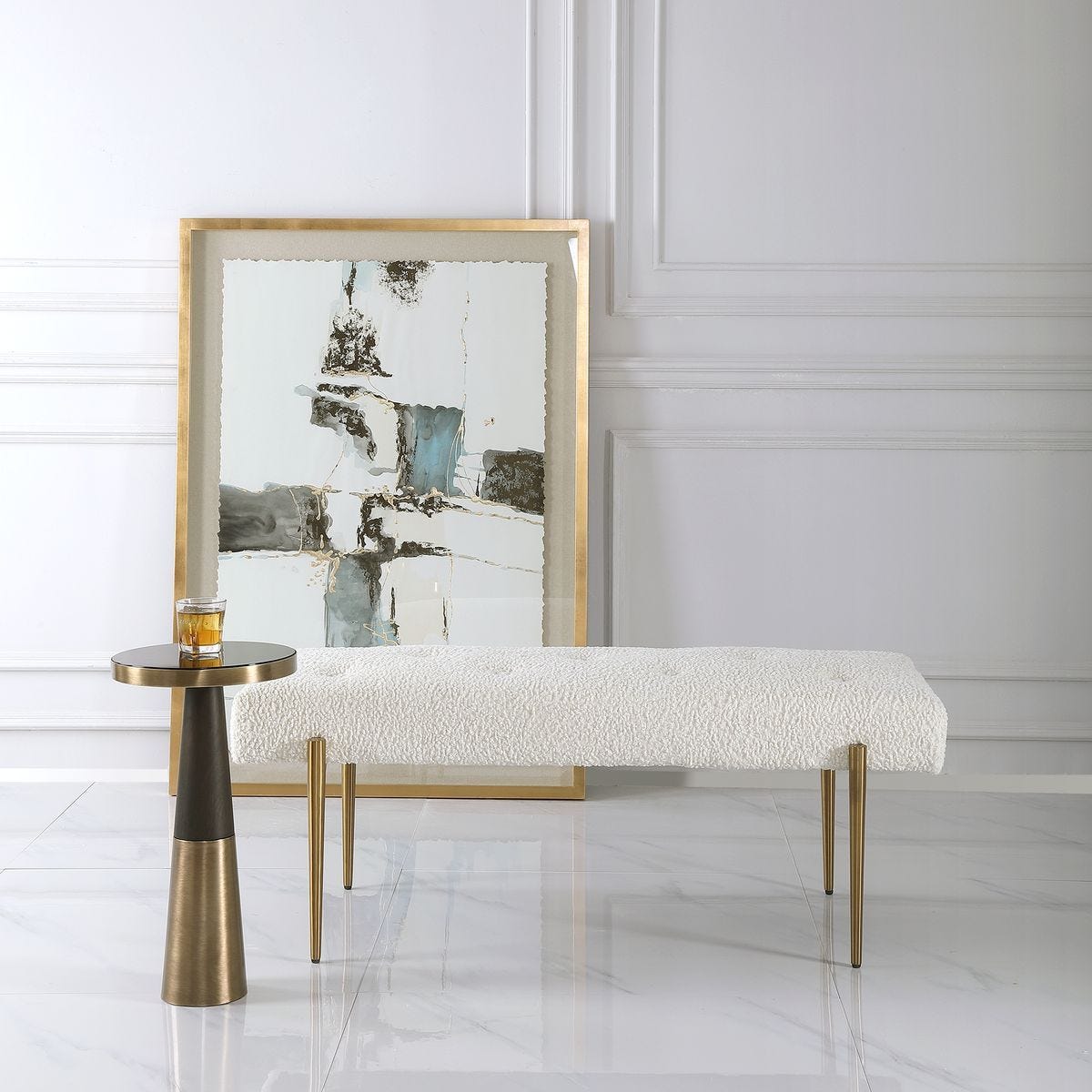 Olivier Bench, Natural – Furniture by Uttermost | Sutter & Vale