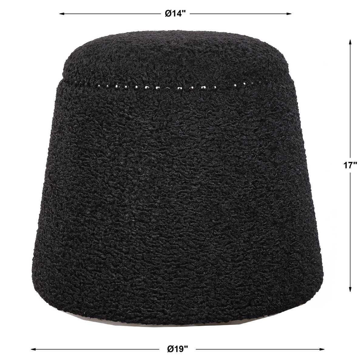 Gumdrop Ottoman, Black – Furniture by Uttermost | Sutter & Vale