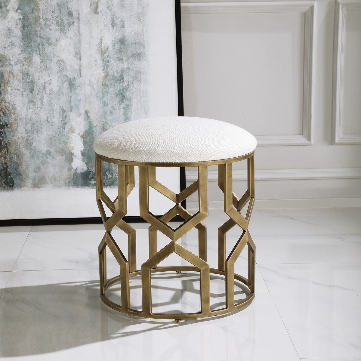 Trellis Accent Stool – Furniture by Uttermost | Sutter & Vale